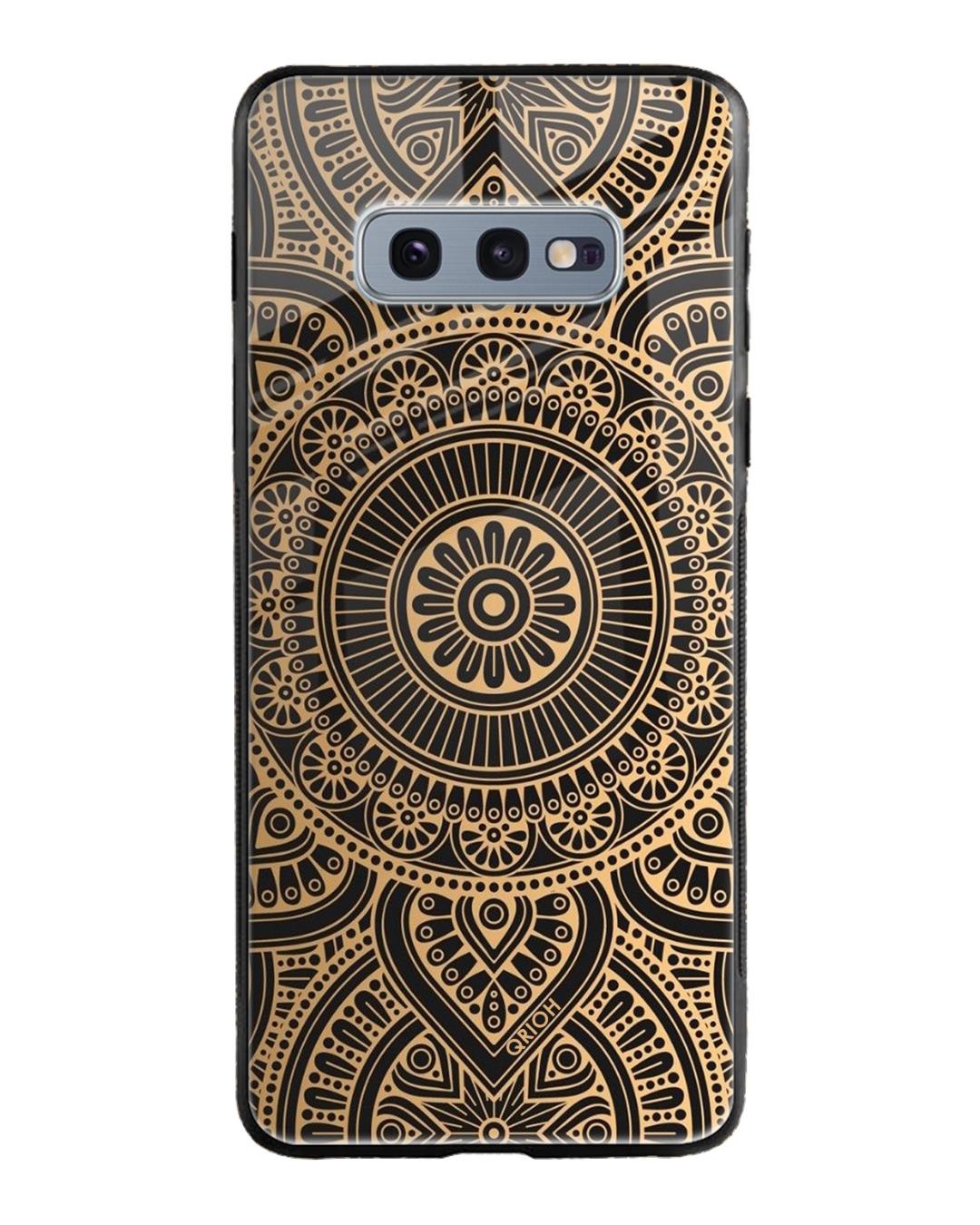 Shop Luxury Mandala Printed Premium Glass Cover For Samsung Galaxy S10E(Impact Resistant, Matte Finish)-Front