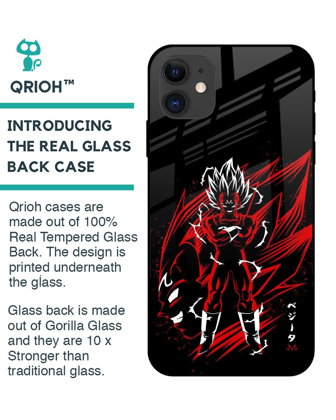 Shop Majin Warrior Premium Glass Case for Apple iPhone 12 (Shock Proof,Scratch Resistant)-Back
