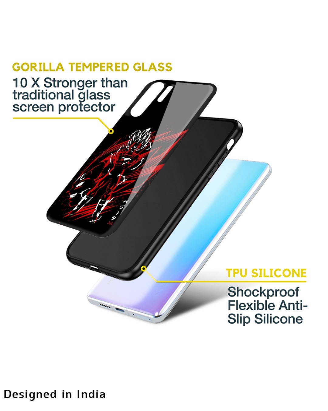 Shop Majin Warrior Premium Glass Case for Apple iPhone 12 (Shock Proof,Scratch Resistant)-Design