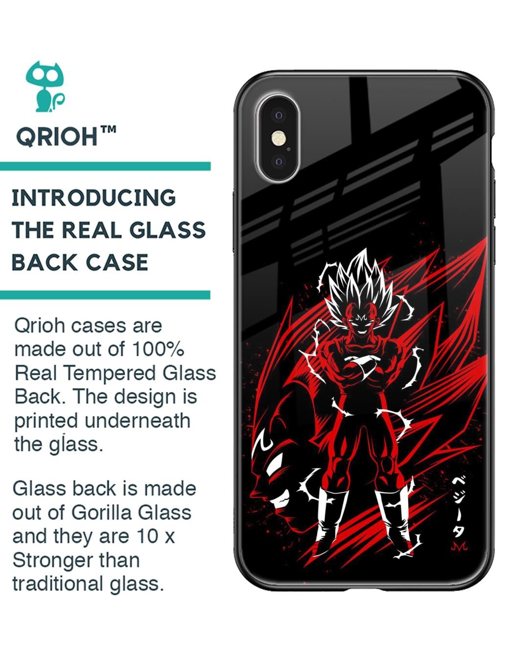 Shop Majin Warrior Premium Glass Case for Apple iPhone XS (Shock Proof,Scratch Resistant)-Back