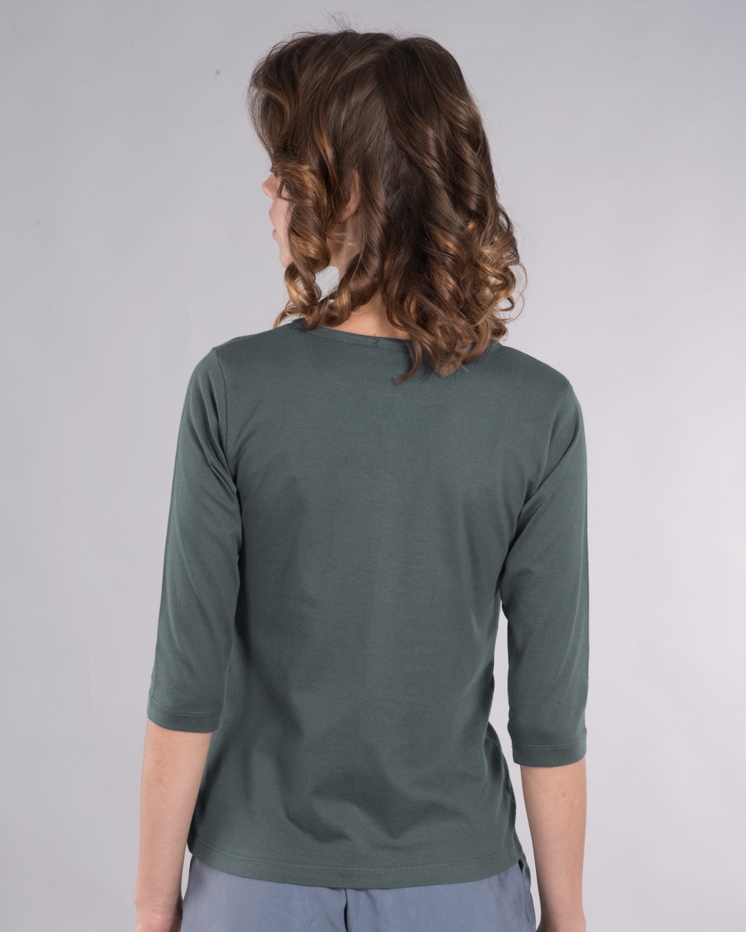 Shop Make Up Your Mind Round Neck 3/4th Sleeve T-Shirt-Back