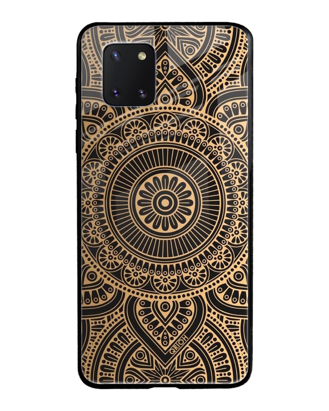 Shop Mandala Printed Premium Glass Cover For Samsung Galaxy Note 10 lite (Impact Resistant)-Front