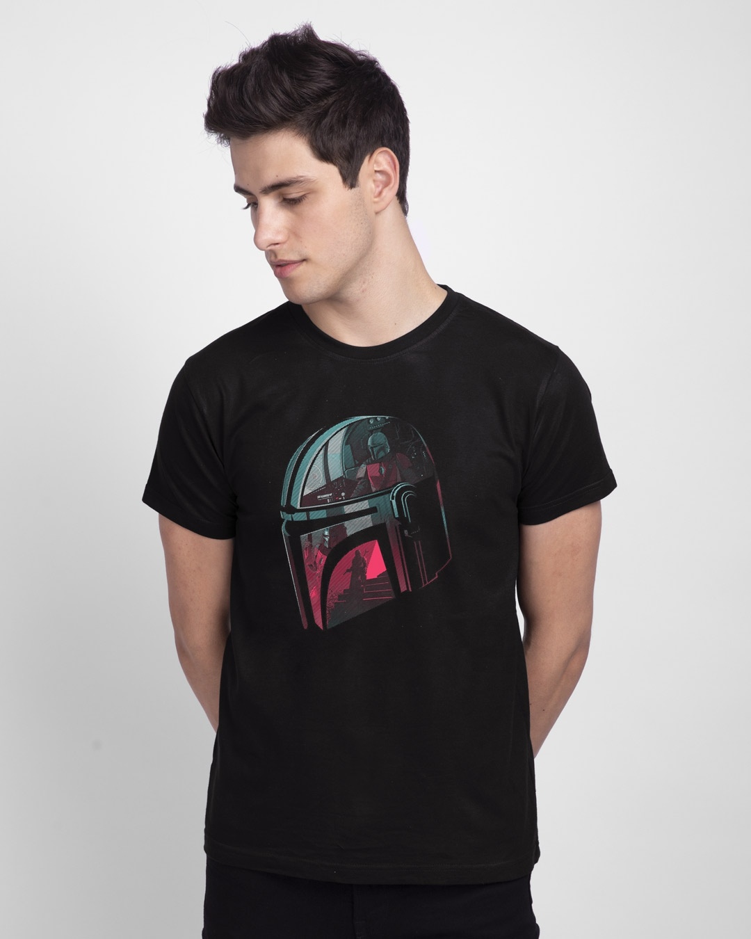 Mandalorian helmet hot sale shirt