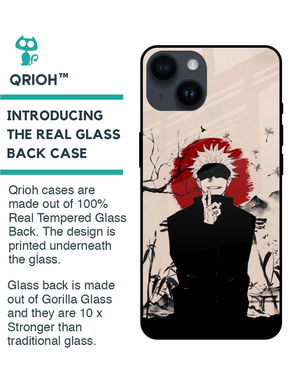 Shop Manga Series Premium Glass Case for Apple iPhone 14 (Shock Proof,Scratch Resistant)-Back