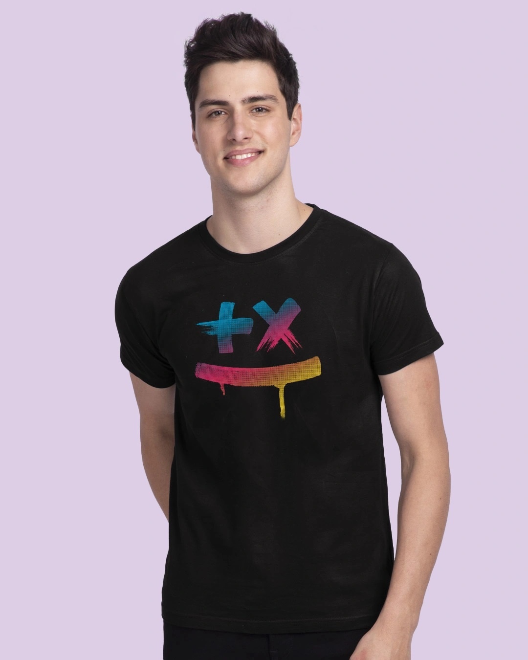 Buy Men's Black Martin Garrix Colorful Graphic Printed T-shirt Online ...