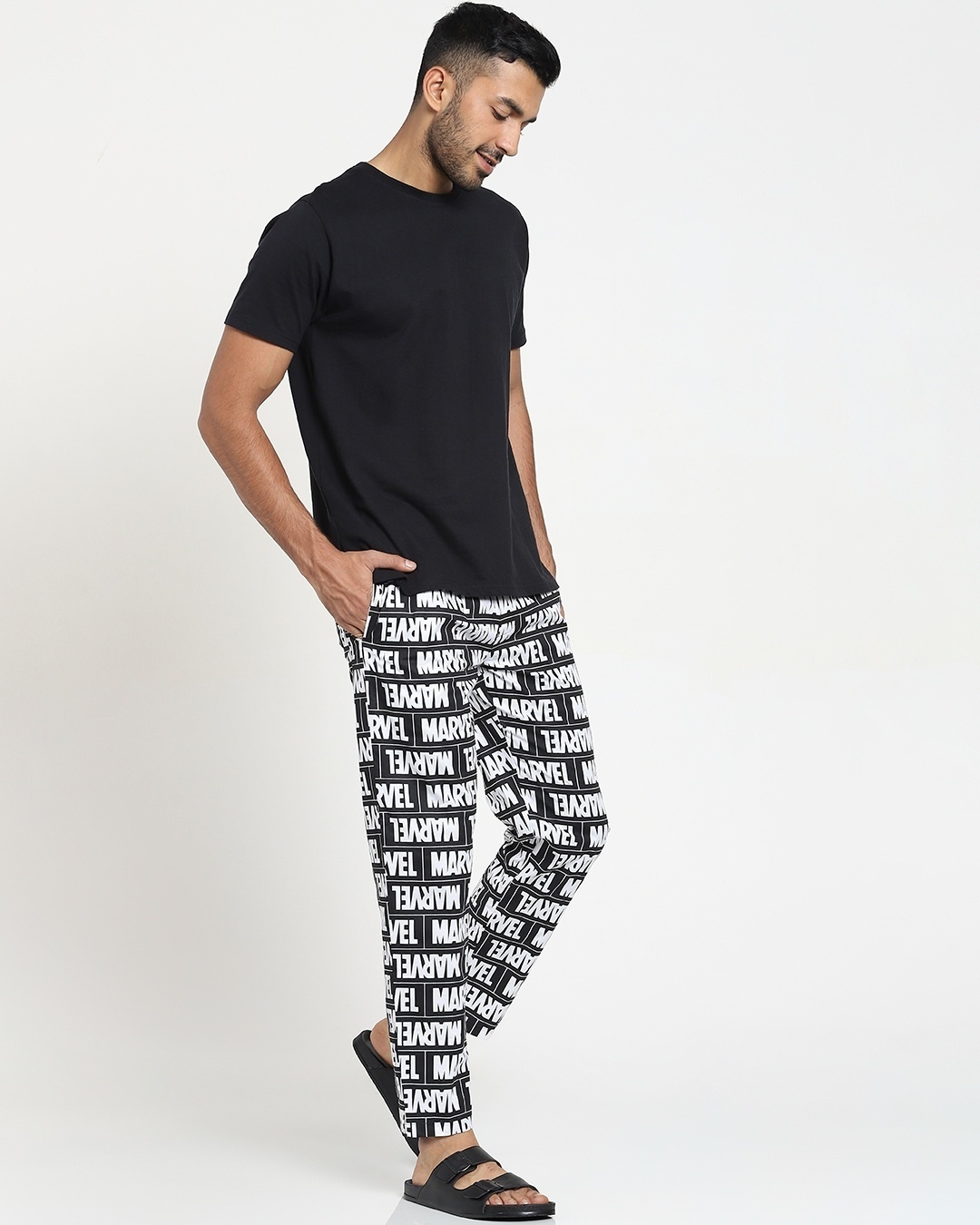 Shop Marvel-Black AOP Pyjama (FFHL)-Full