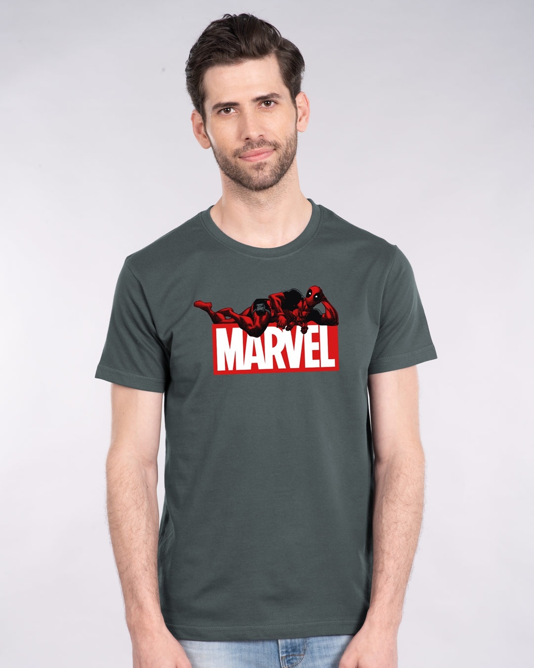 Shop Marvel Deadpool Half Sleeve T-Shirt (DPL)-Back