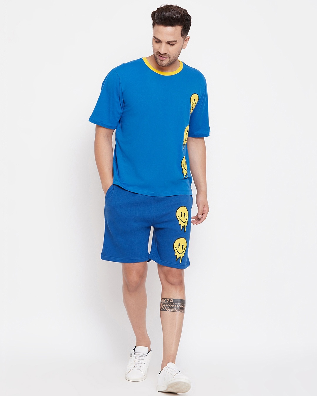 Shop Melted Smiley Oversized Graphic Tshirt-Full