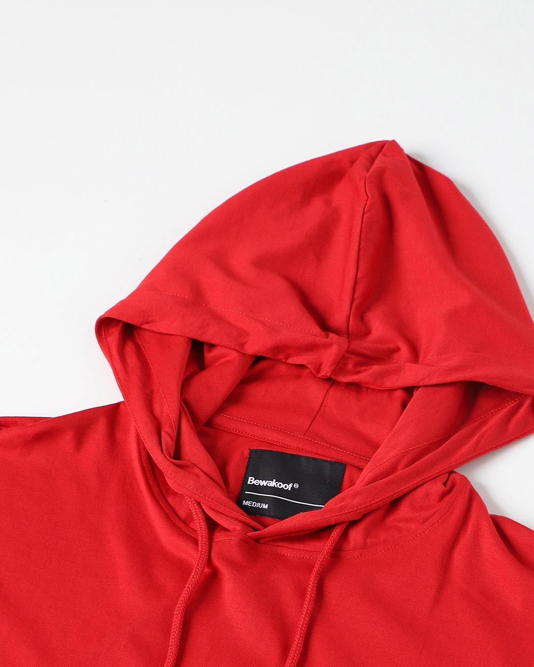 Shop Men Bold Red Cotton Hoodie T-shirt