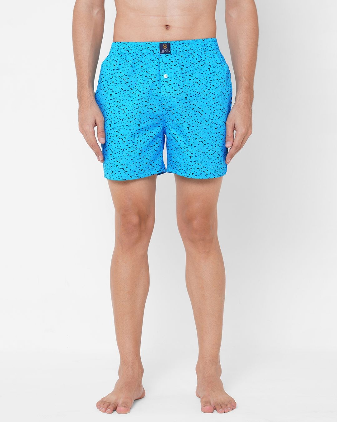 Buy Pack of 2 Men's Black & Blue All Over Printed Boxers Online in