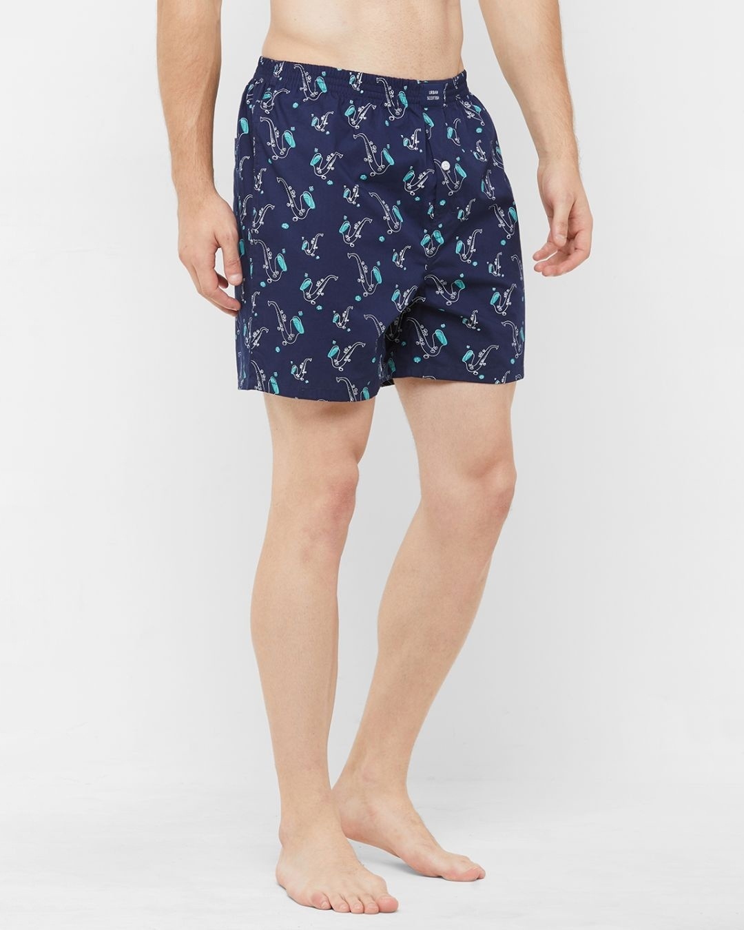 Shop Men's All Over Printed Cotton Boxers (Pack of 2)-Full
