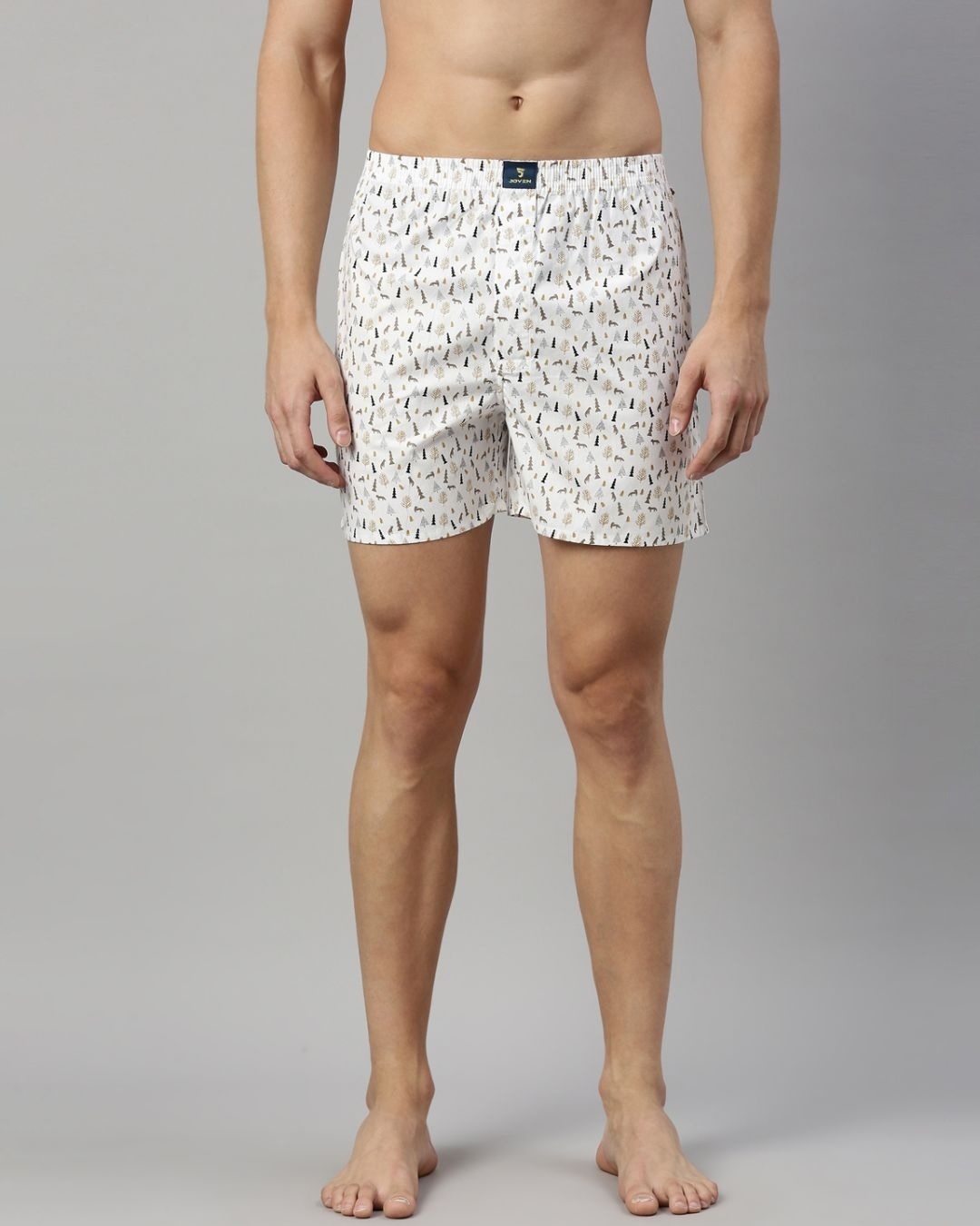 Shop Men's All Over Printed Cotton Boxers (Pack of 3)