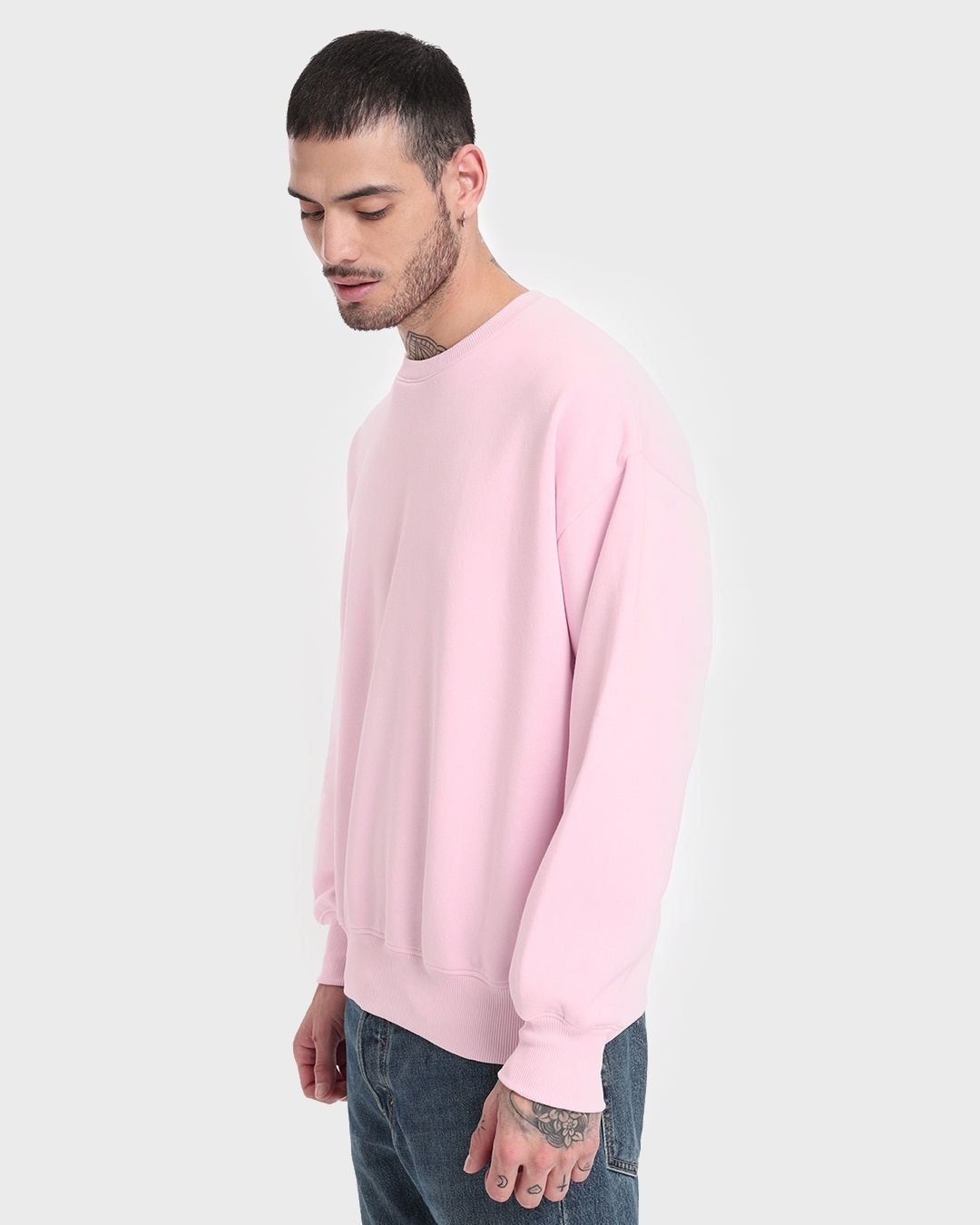 Shop Men's Barely Pink Oversized Sweatshirt-Design