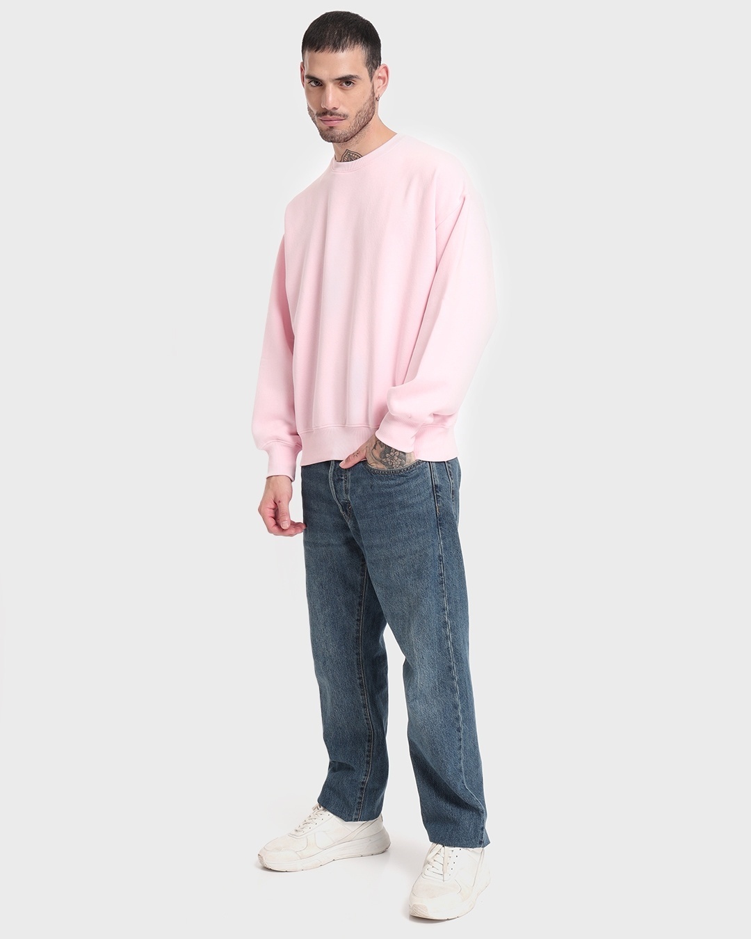 Shop Men's Barely Pink Oversized Sweatshirt-Full