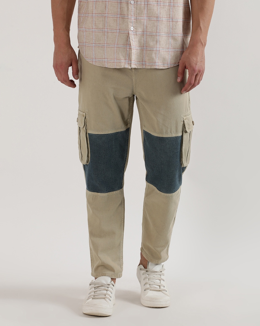 Washed Color Block Cargo Pants – Hazel Mac