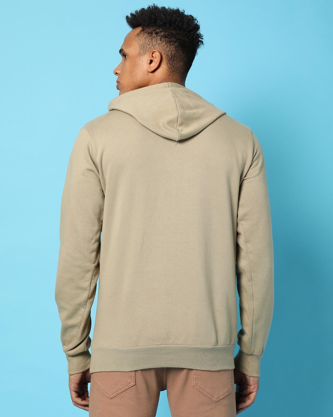 Buy Men's Beige Hooded Sweatshirt for Men Beige Online at Bewakoof