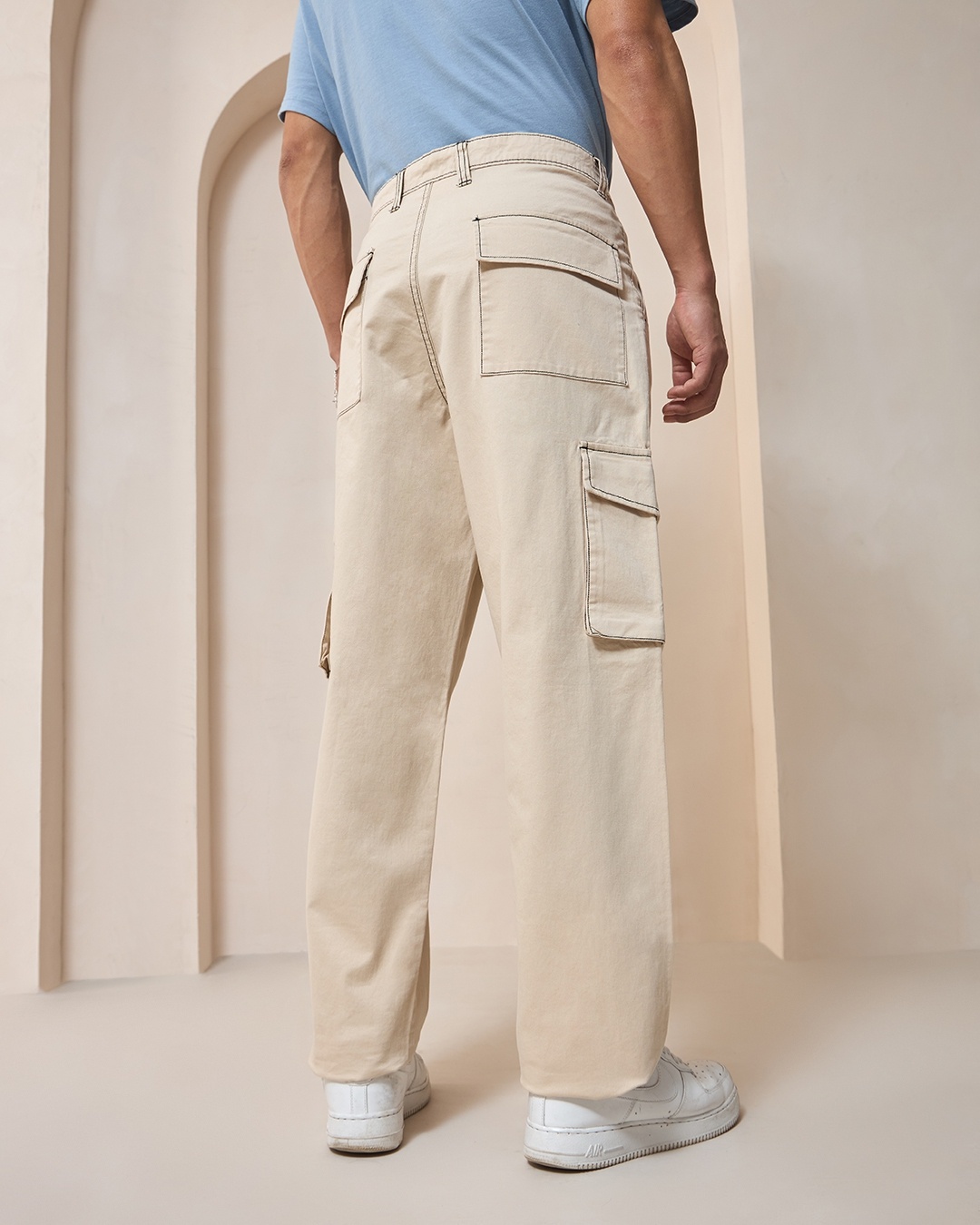 Beige Cargo Pants
