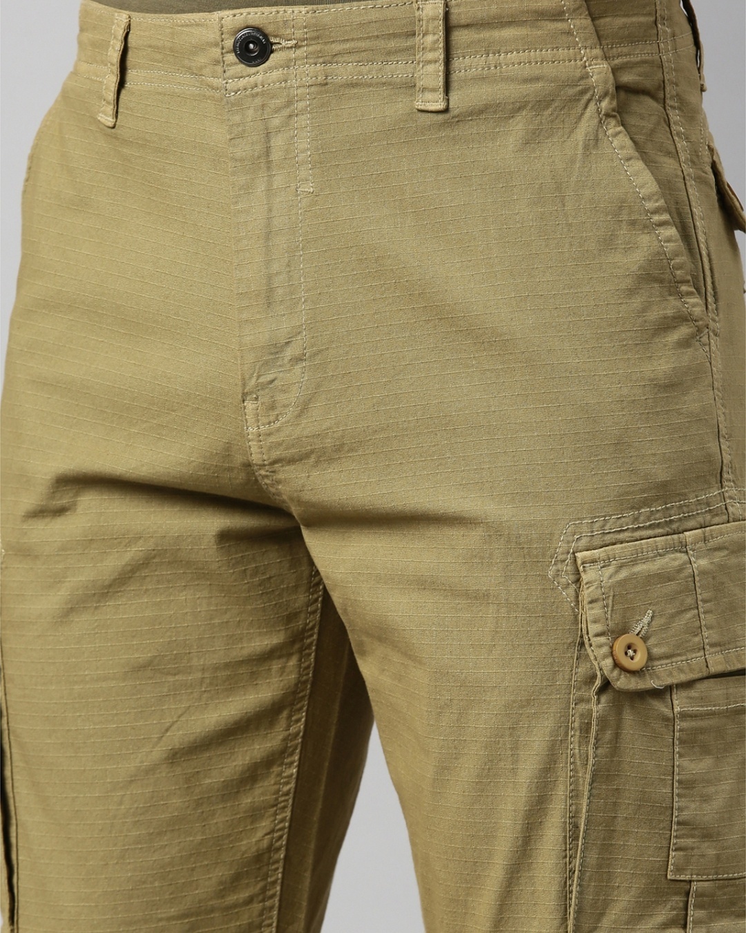 Shop Men's Beige Relaxed Fit Trouser-Full