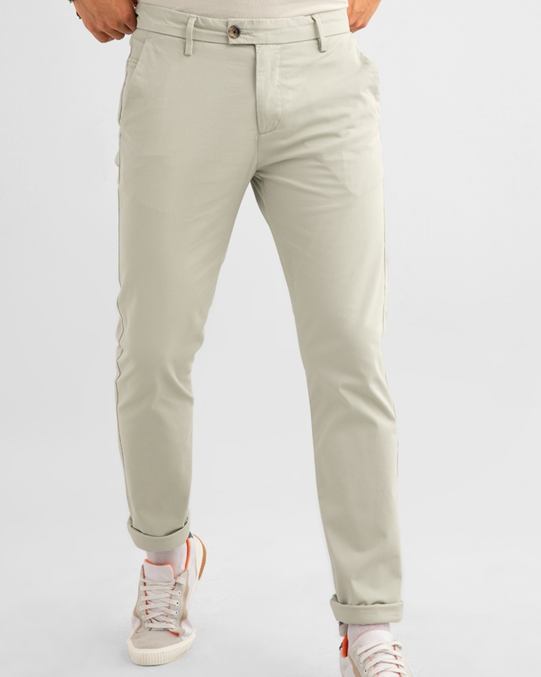 Groundbreaker Men's Beige Pants, Mens Tan Chino Pants