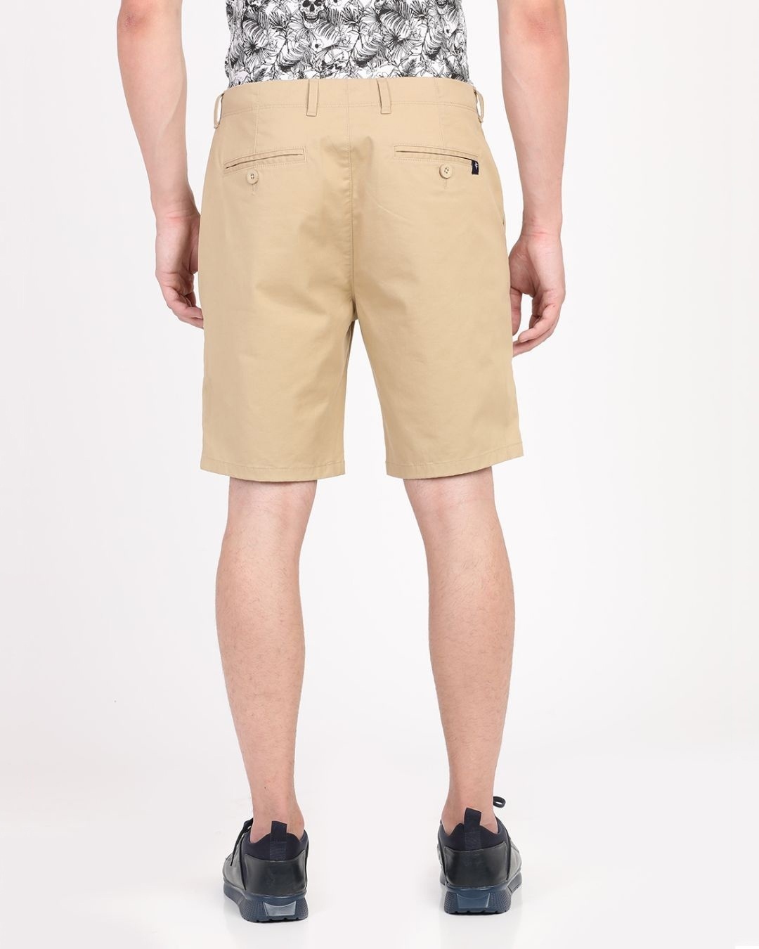 Buy Men's Beige Slim Fit Cotton Shorts for Men Beige Online at Bewakoof