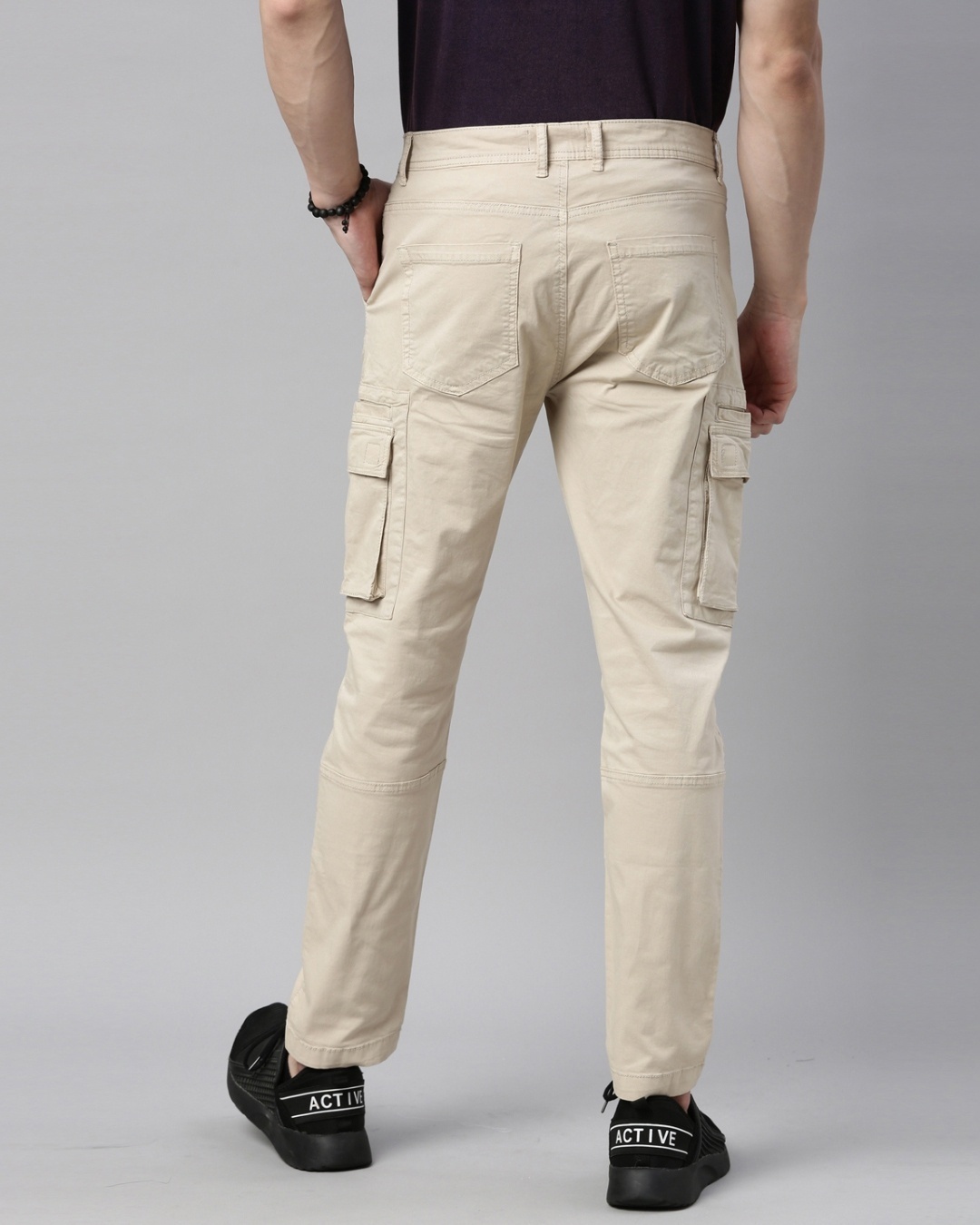 Shop Men's Beige Slim Fit Trouser-Design