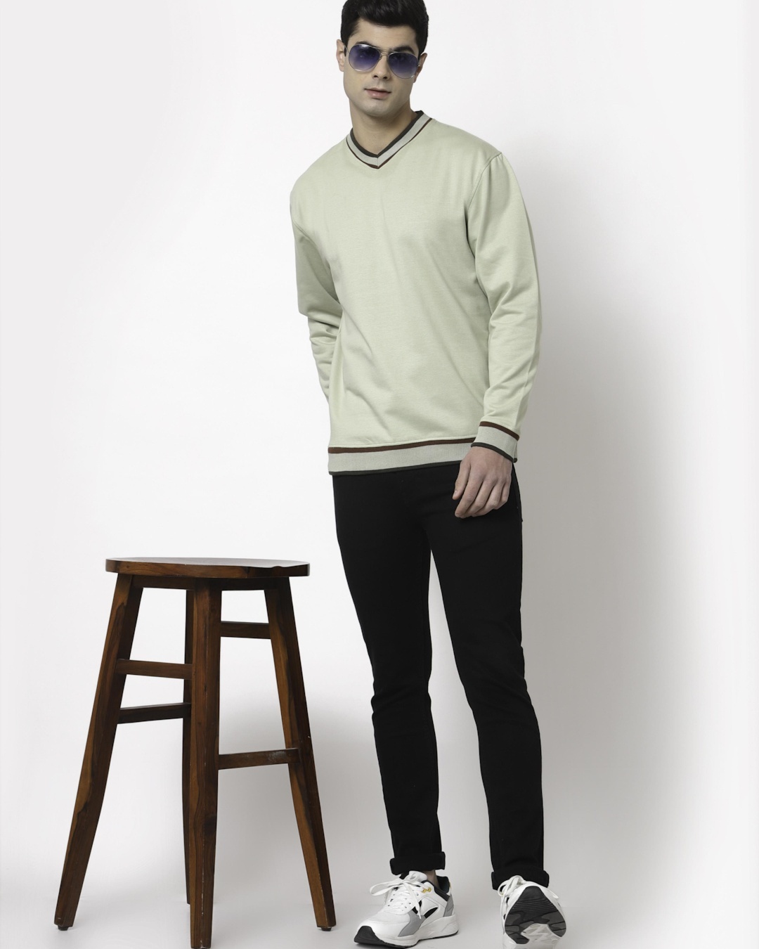 Shop Men's Beige Sweatshirt-Full