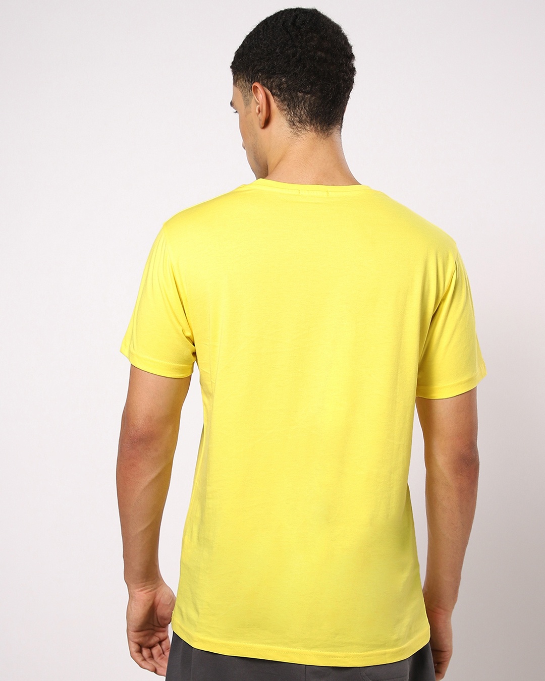 Shop Men's Birthday Yellow Be Yourself Printed T-shirt-Back