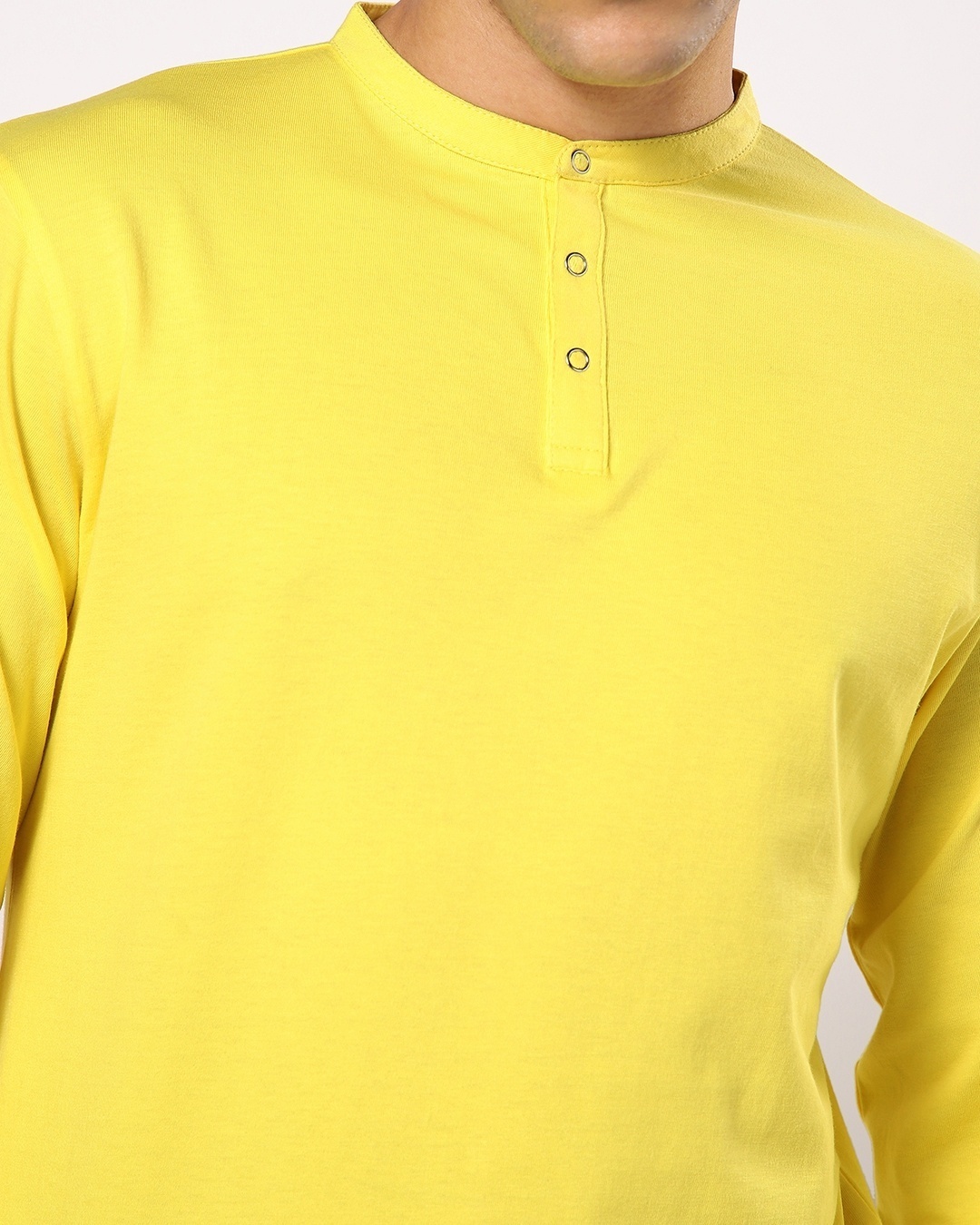 Shop Men's Birthday Yellow Henley T-shirt