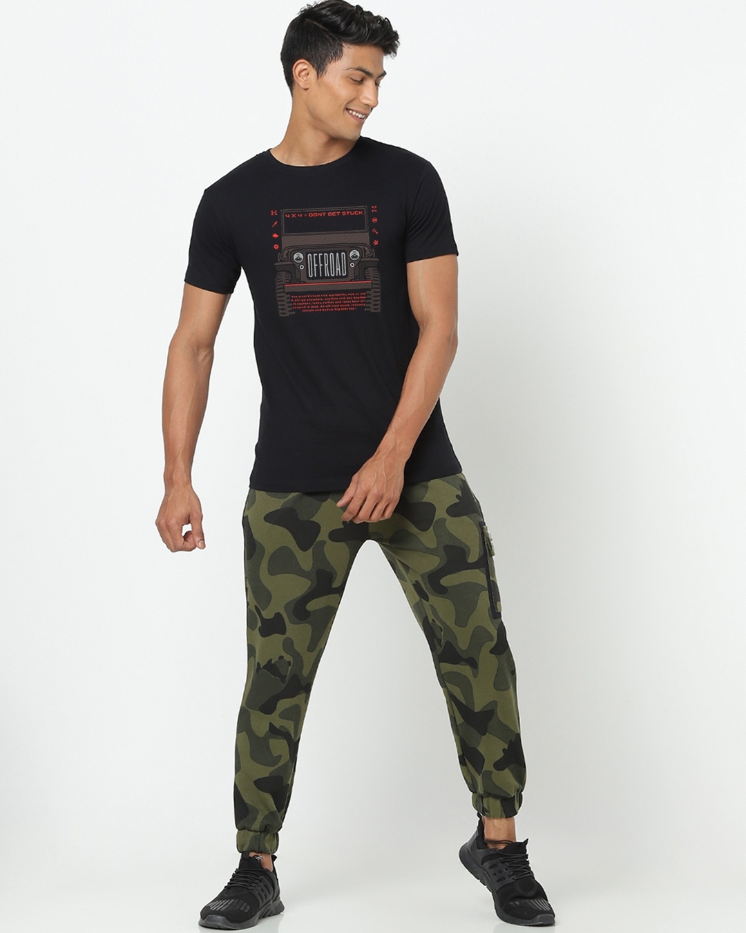 Shop Men's Black 4x4 Life T-shirt-Design