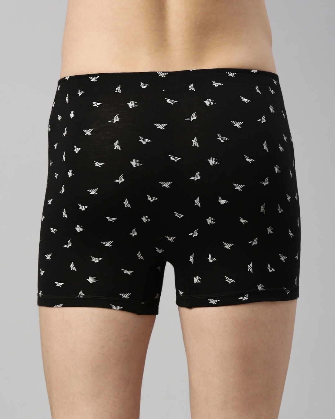 Buy Men's Black All Over Printed Slim Fit Neo Trunks Online in India at