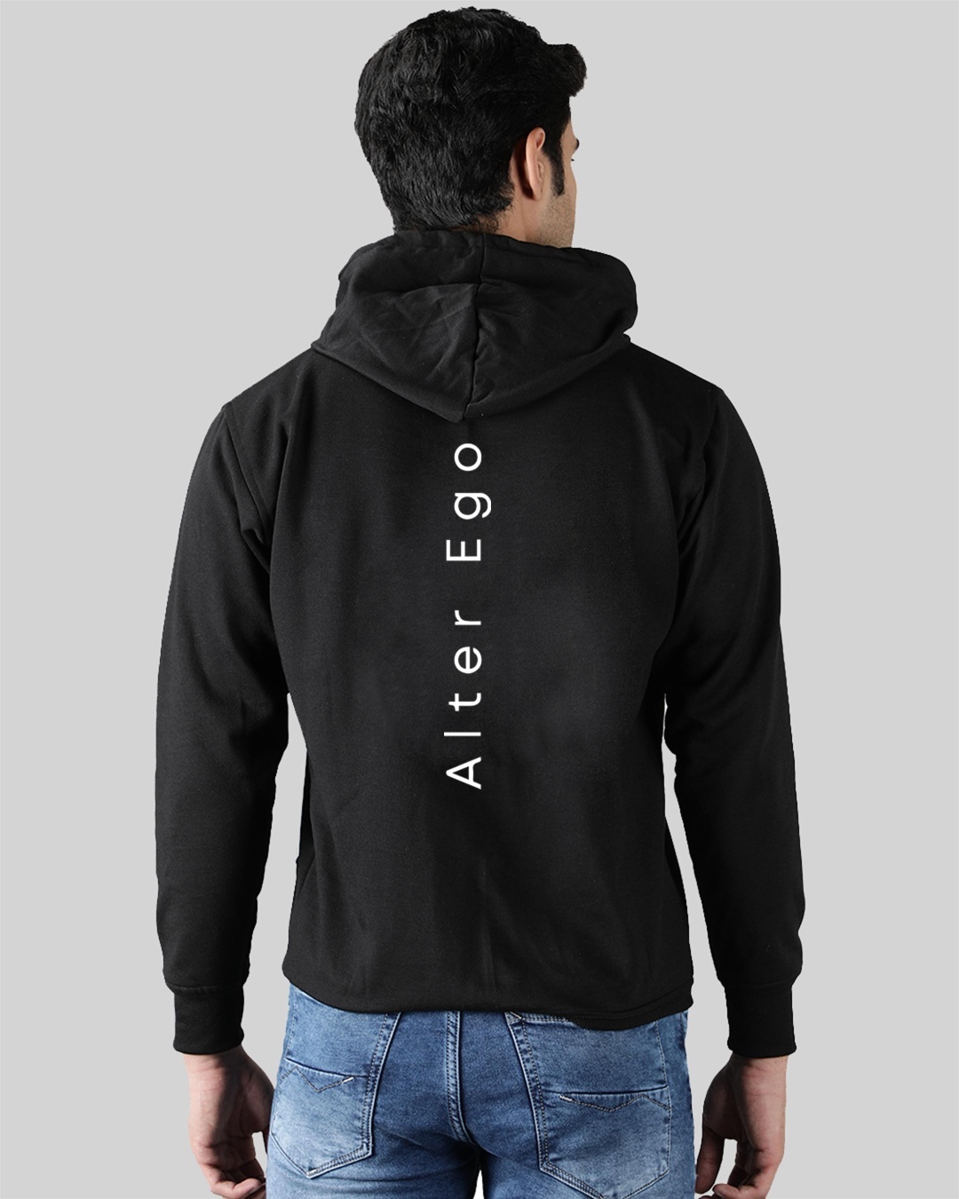 Buy Men's Black Alter Ego Typography Hoodie for Men Black Online at ...