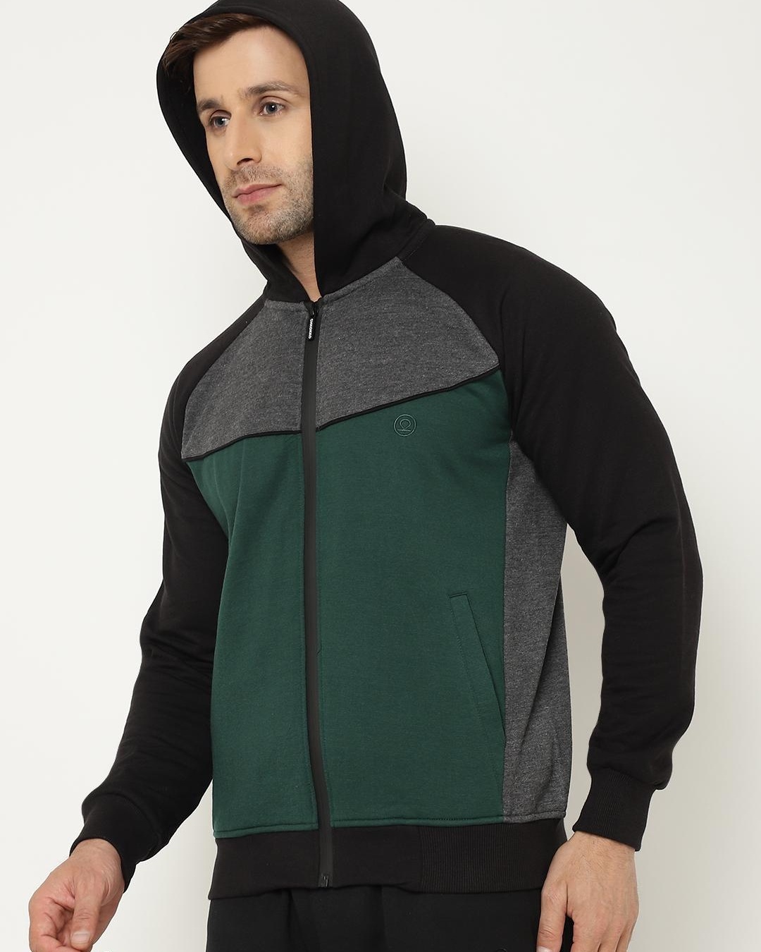 Men's Color-Block Hooded Jacket