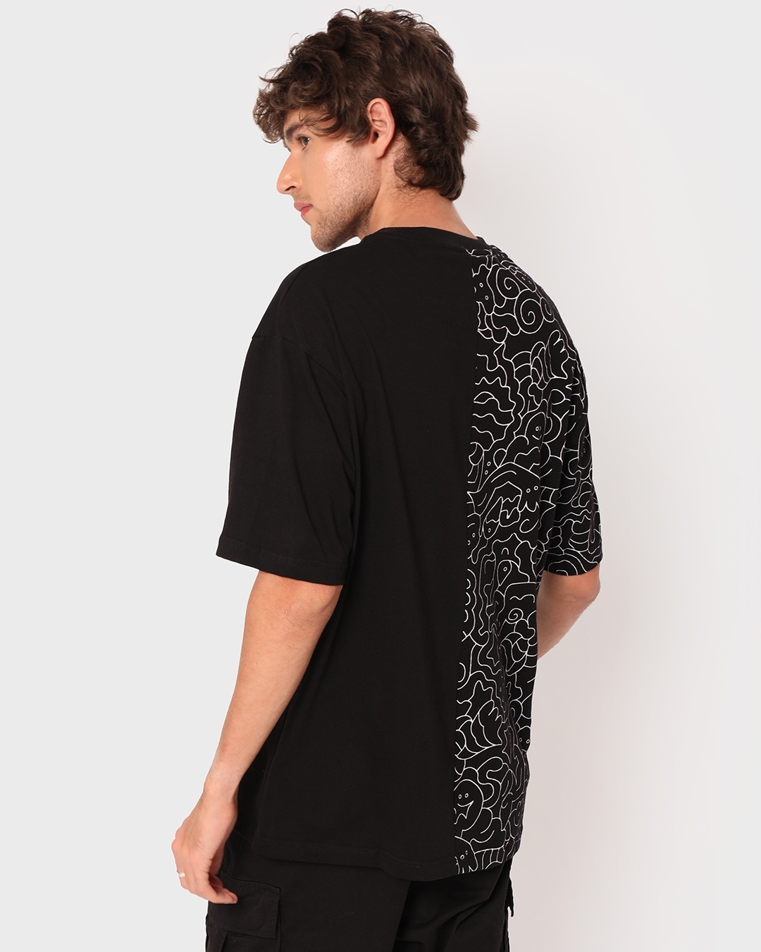 Onldea L S Oversize Shirt Black Aop Aop main image 0