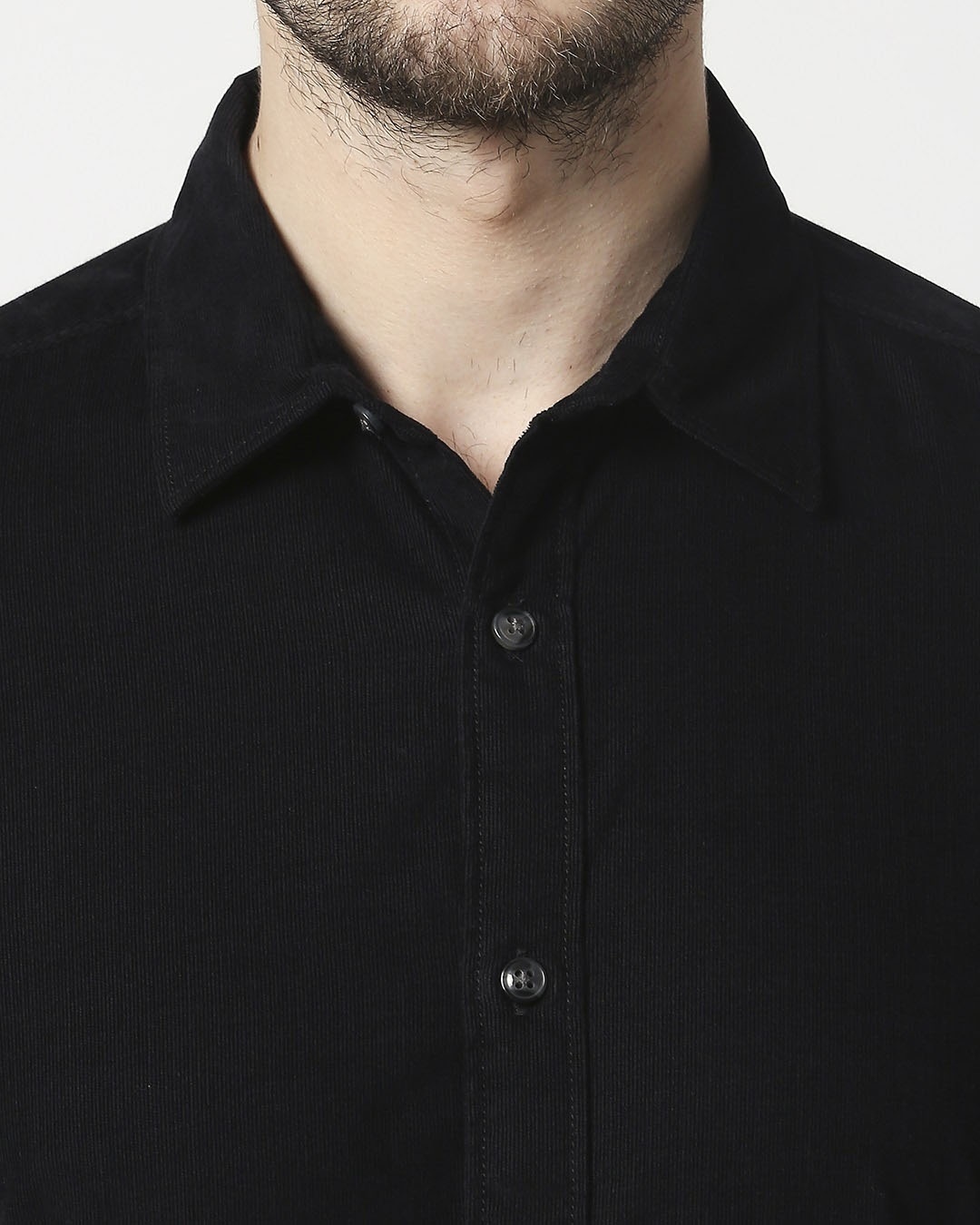 Buy Men's Black Casual Slim Fit Corduroy Shirt for Men black Online at ...