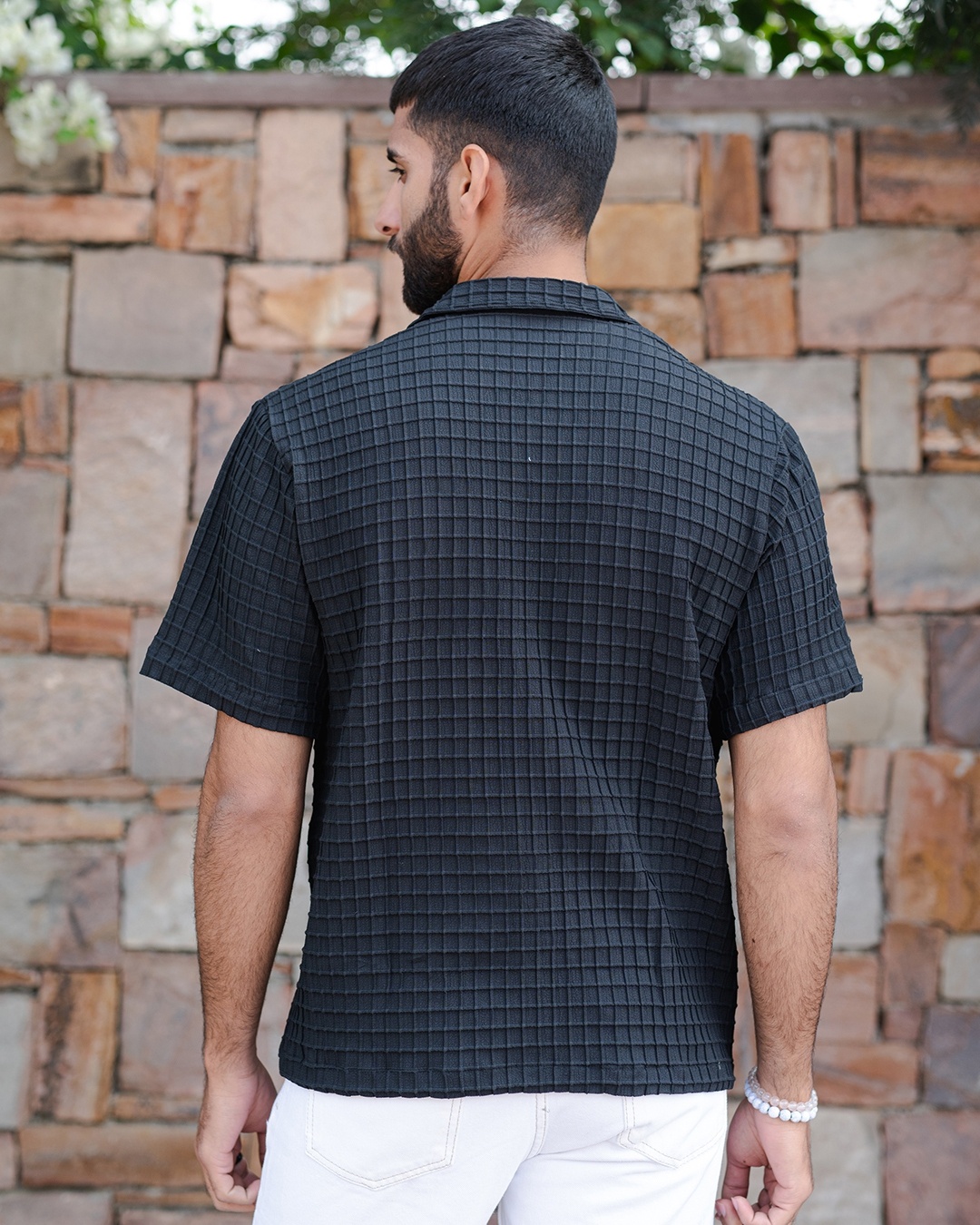 Buy Men's Black Checked Oversized Shirt Online at Bewakoof