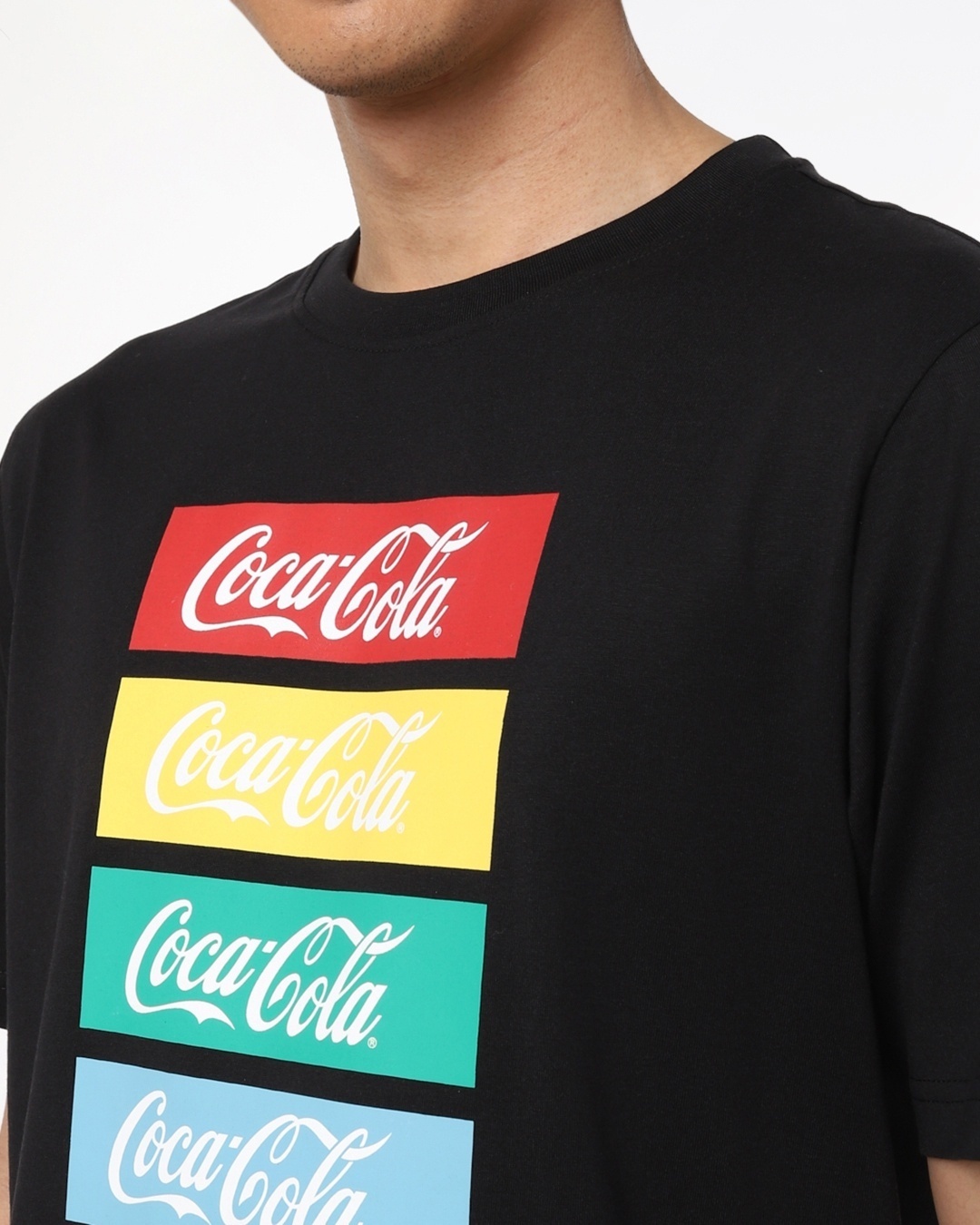 Shop Men's Black Coca Cola Oversized T-shirt