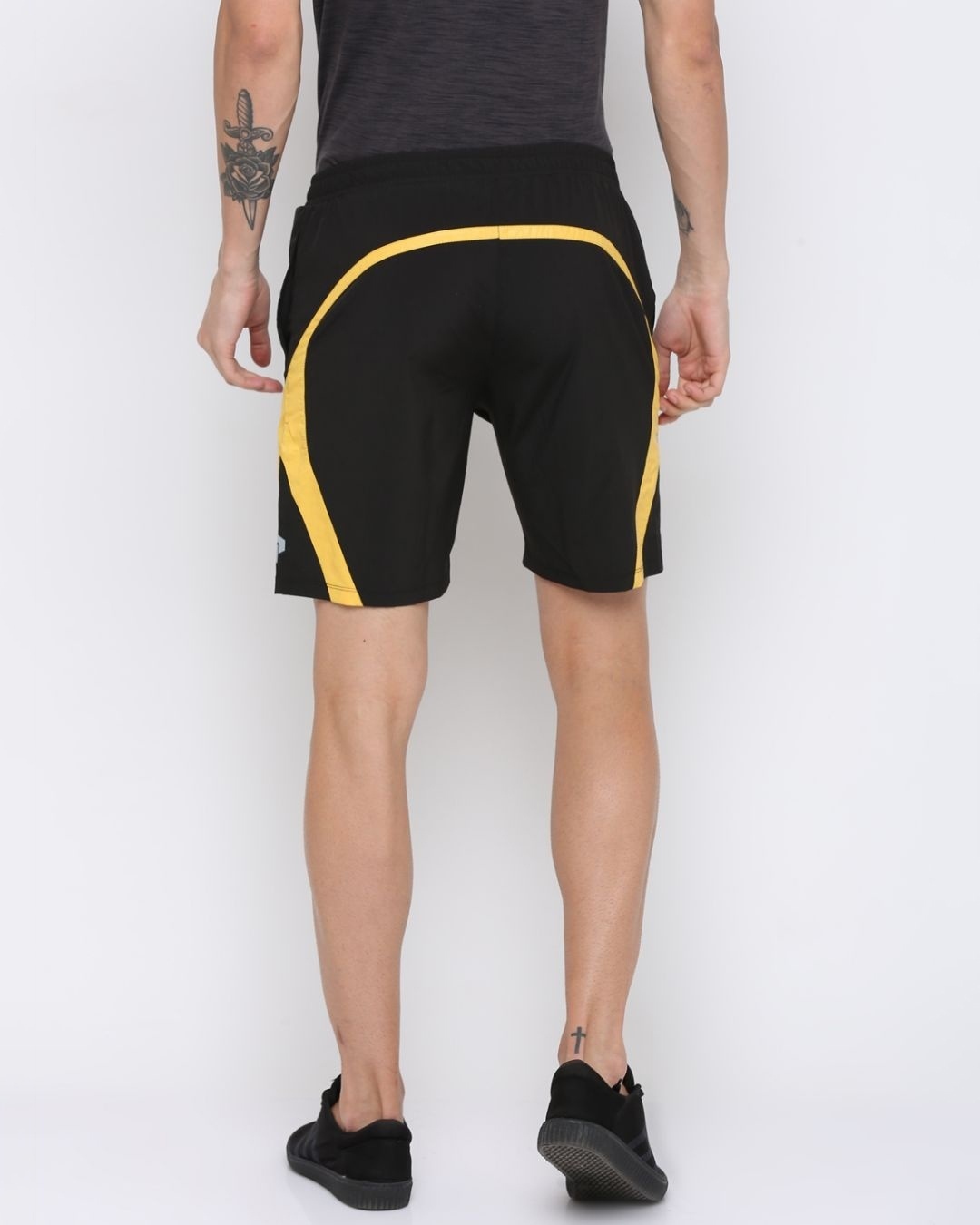 Shop Men's Black Color Block Shorts-Design
