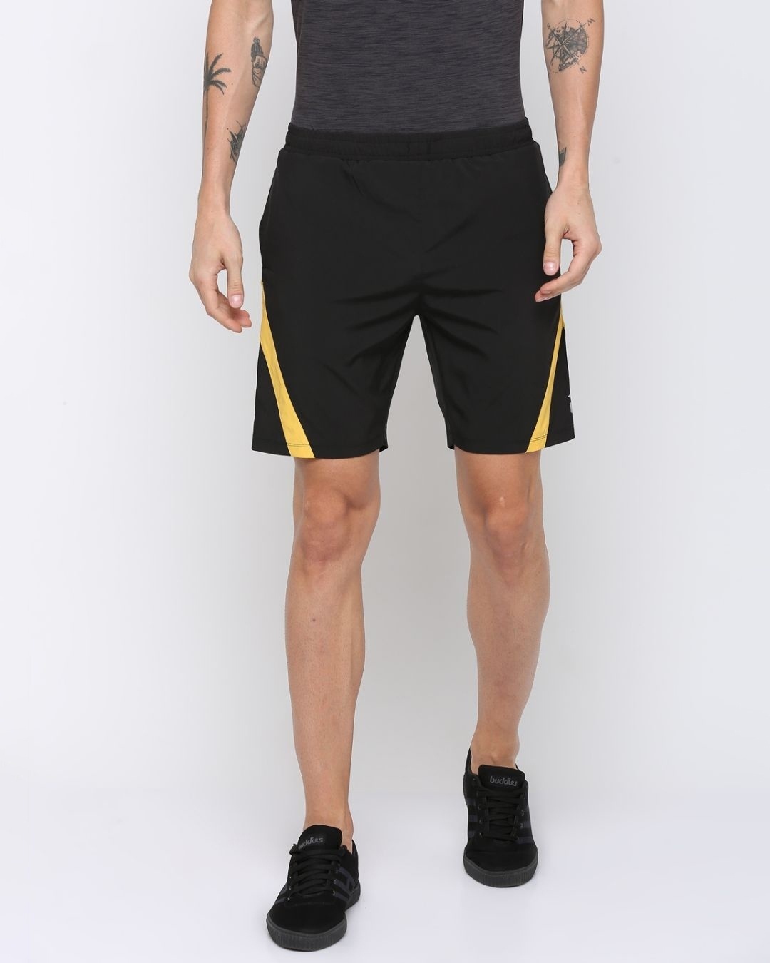 buy-men-s-black-color-block-shorts-for-men-black-online-at-bewakoof