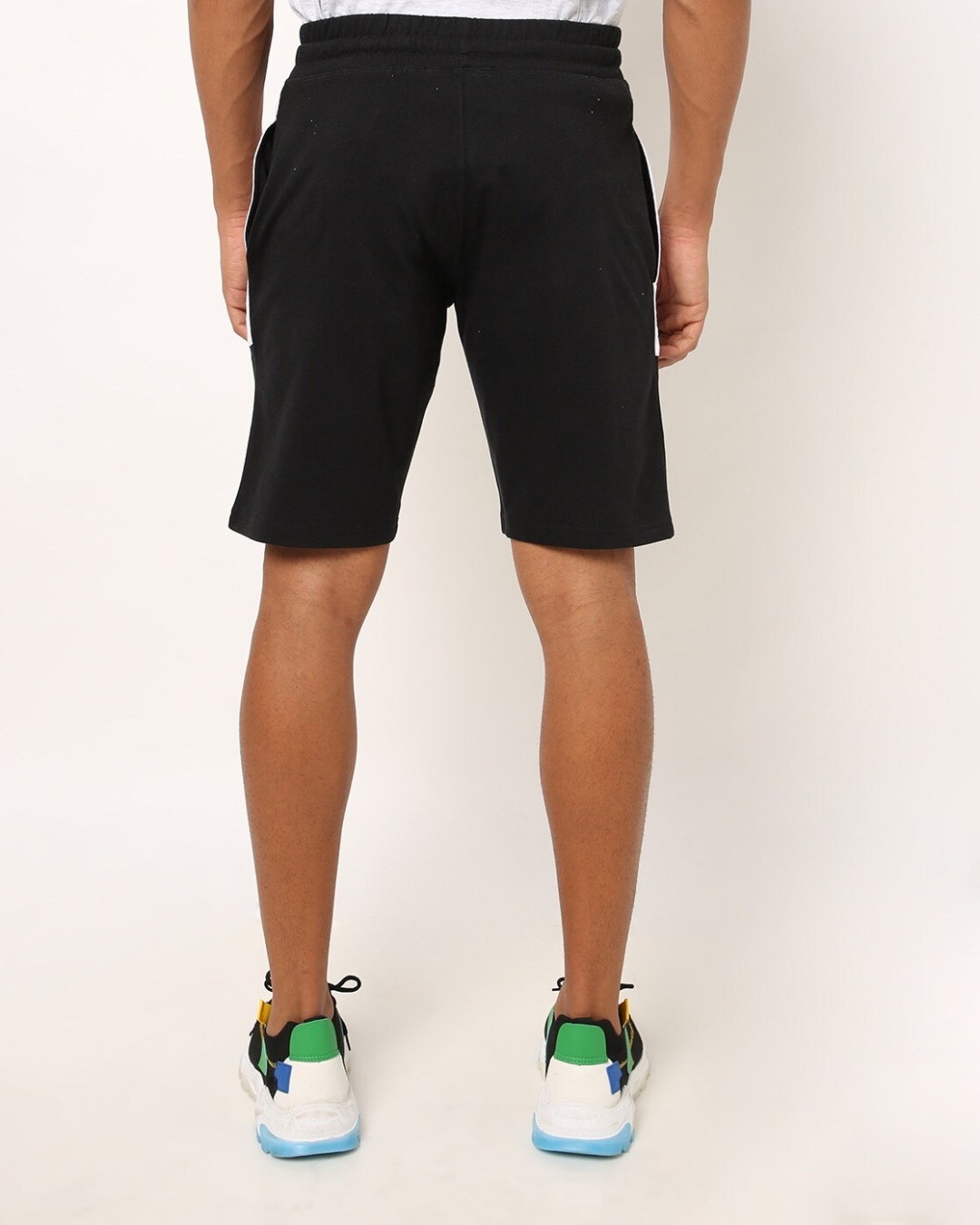 buy-men-s-black-color-block-shorts-for-men-black-online-at-bewakoof