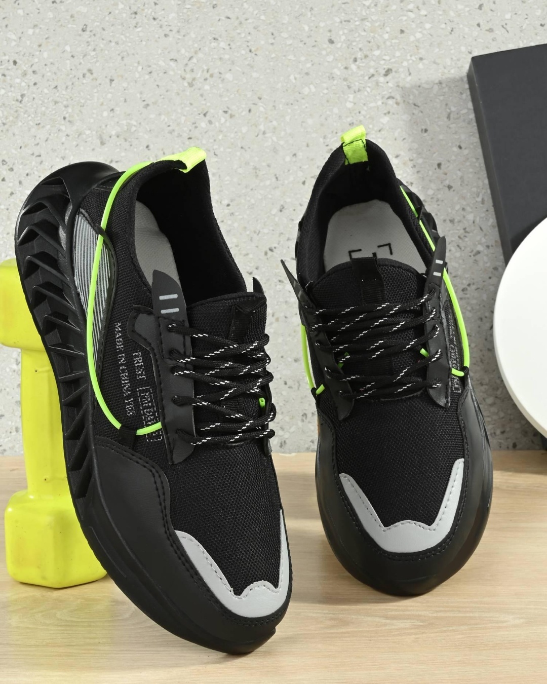 black color block shoes