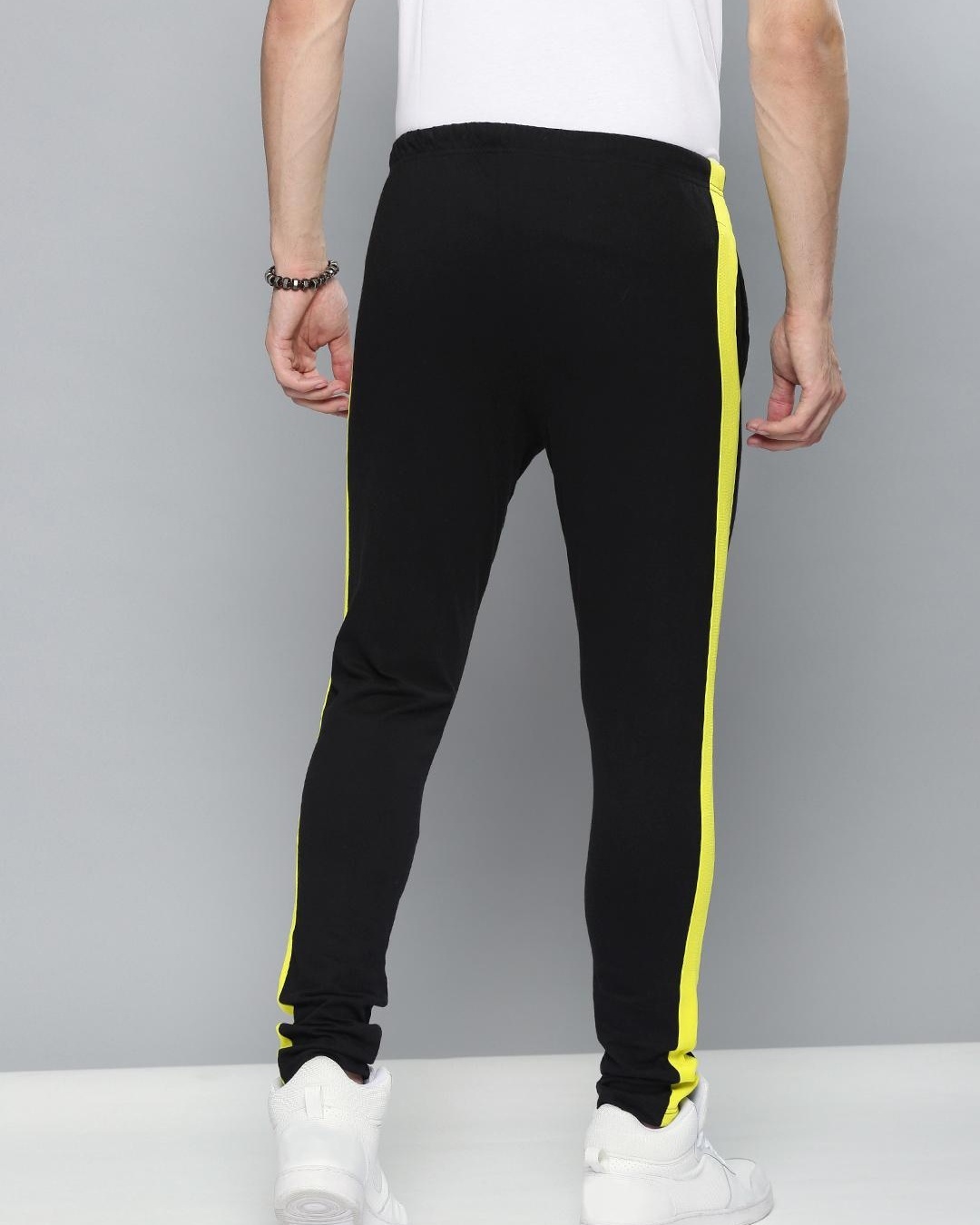 color block track pants mens