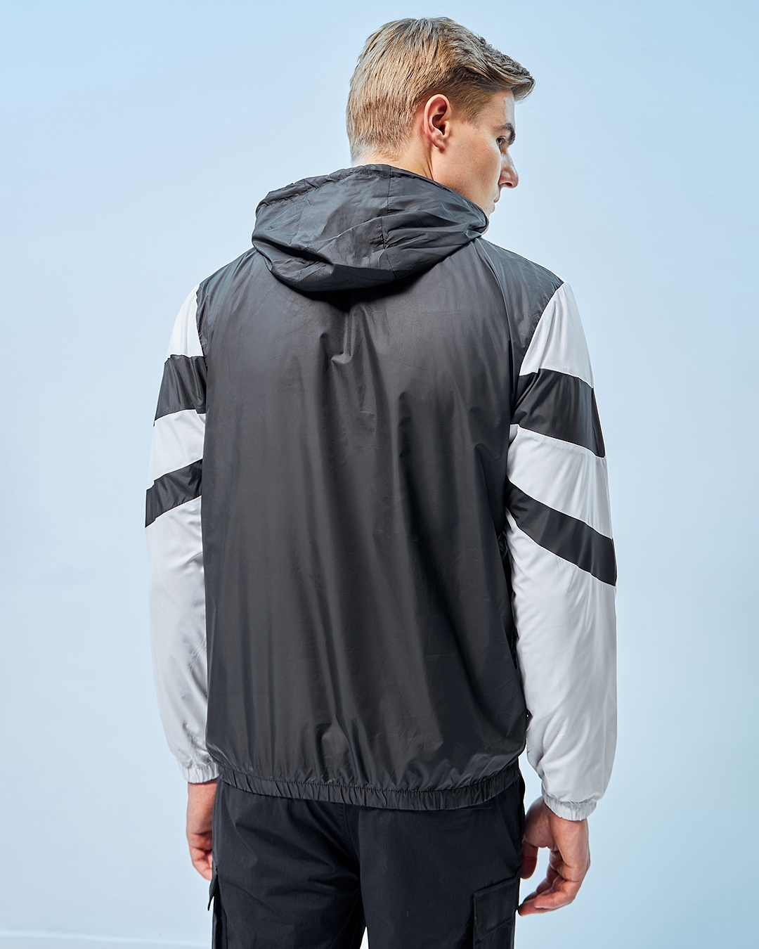 White Colour Block Jacket main image 0