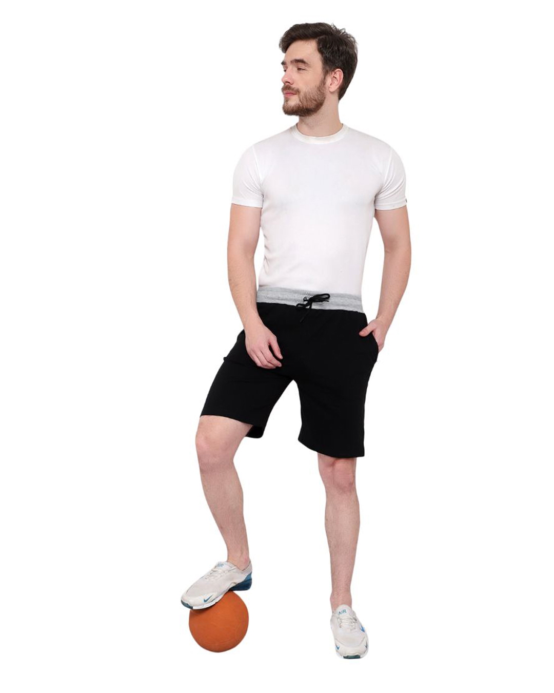 Shop Men's Black Cotton Shorts
