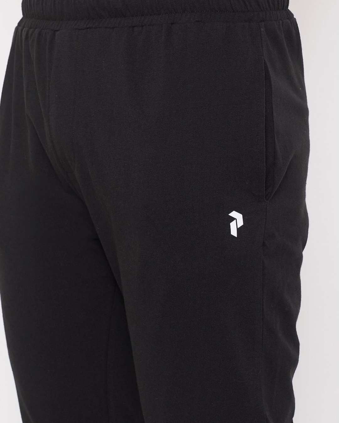 Shop Men's Black Cotton Track Pants