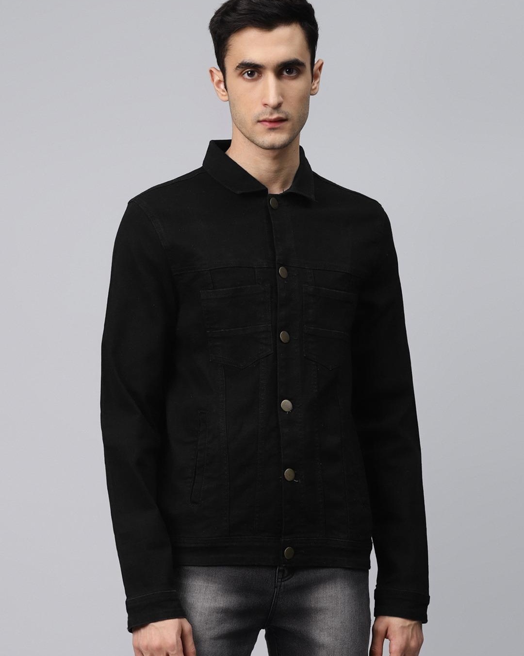Buy Men's Solid Stylish Casual Denim Jacket Online at Bewakoof