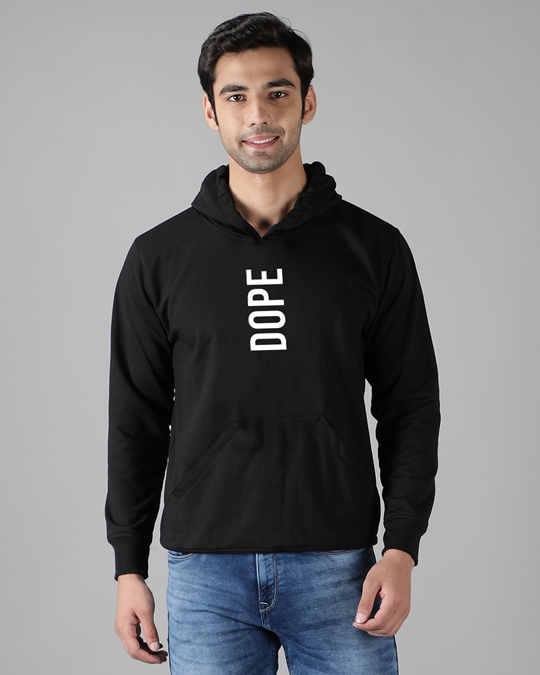 Shop Men's Black Dope Hoodie Sweatshirt-Front