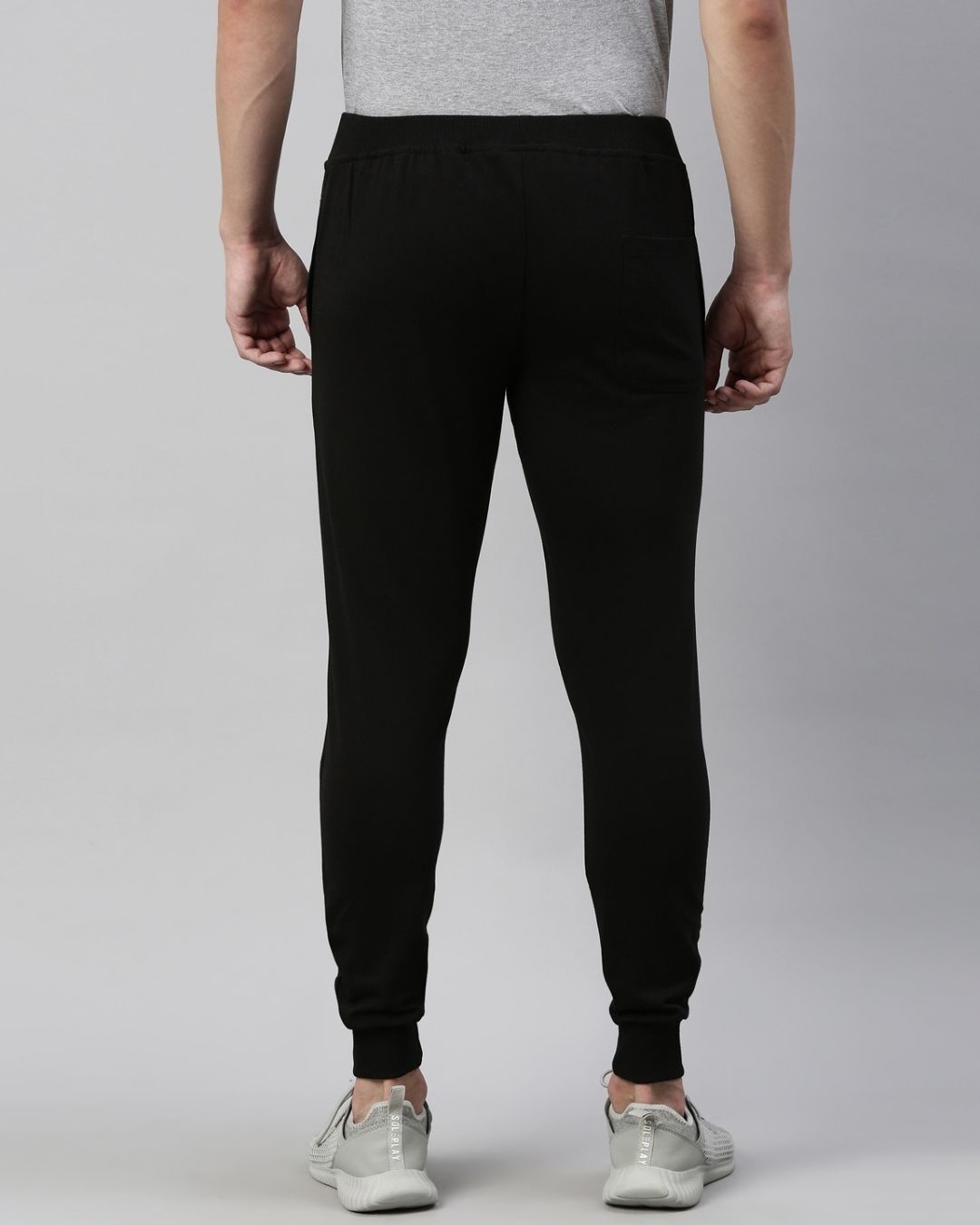 Shop Men's Black Embroidered Slim Fit Joggers-Design
