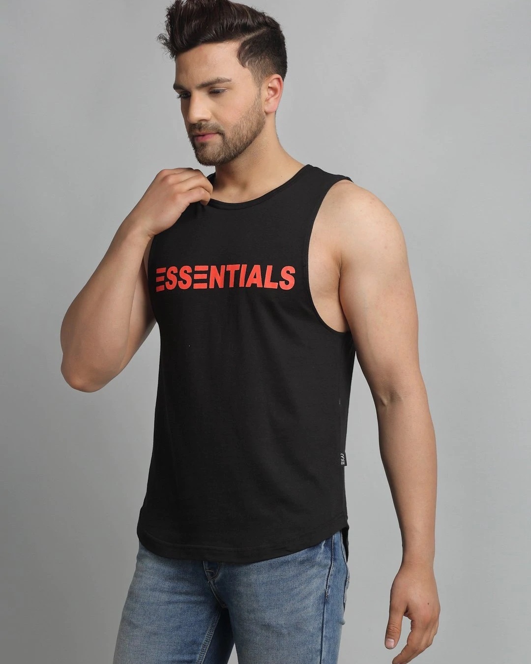 Shop Men's Black Essentials Typography T-shirt-Design