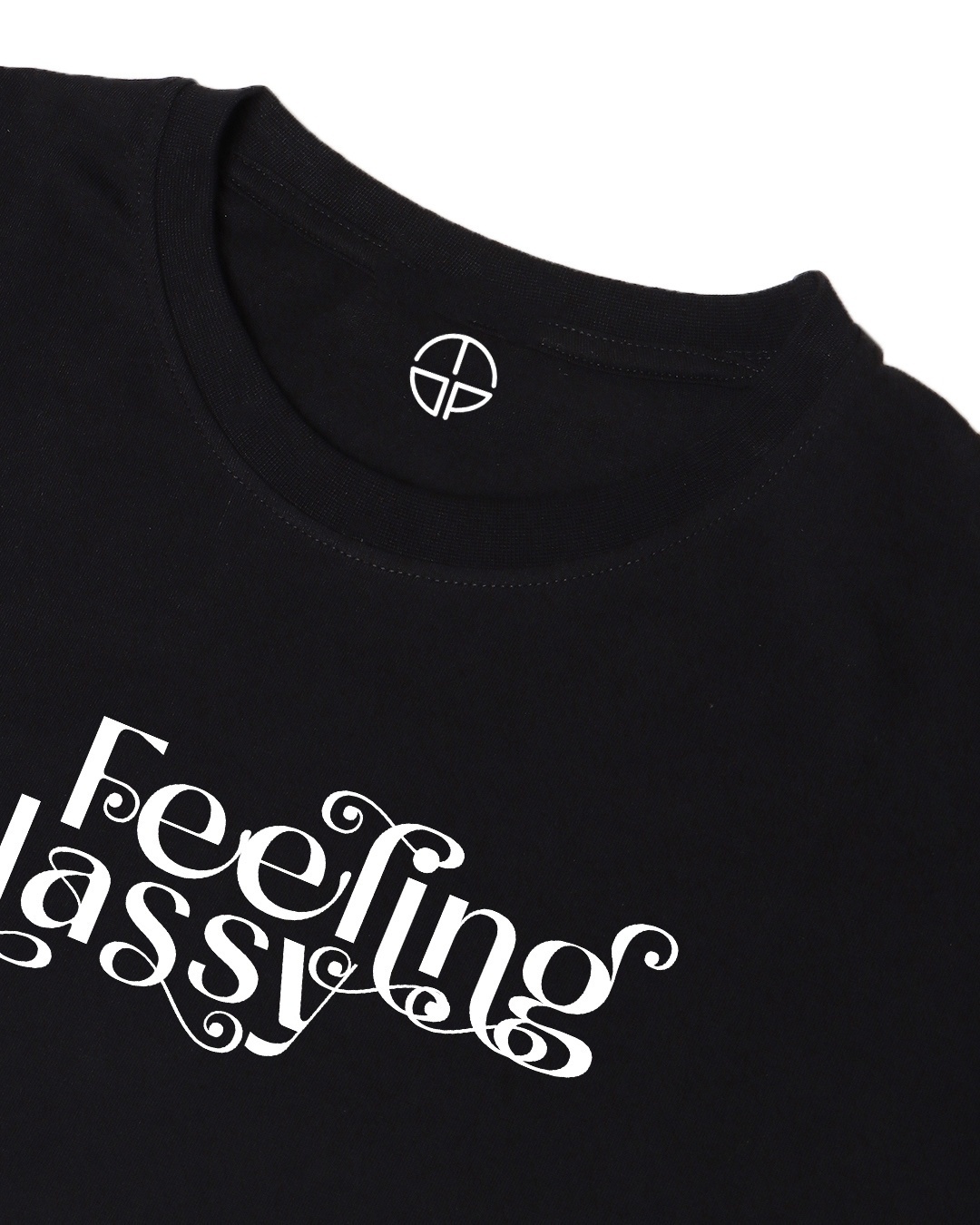 Shop Men's Black Feeling Classy Typography Oversized T-shirt-Design