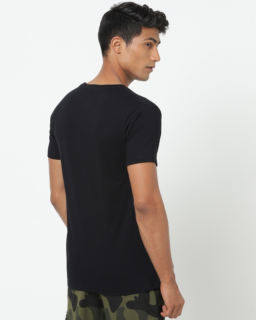 Shop Men's Black Fighter Z T-shirt-Back